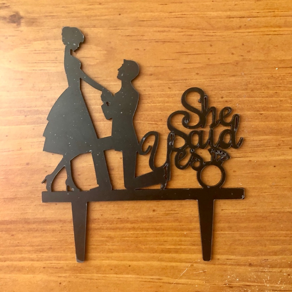 Engagement cake topper 💍